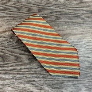 Gladson Mens Silk Necktie Burnt Orange Blue Rust Plaid Tartan Made in Italy Tie Gladson Mens Silk Necktie Burnt Orange Blue Rust Plaid Tartan Made in Italy Tie